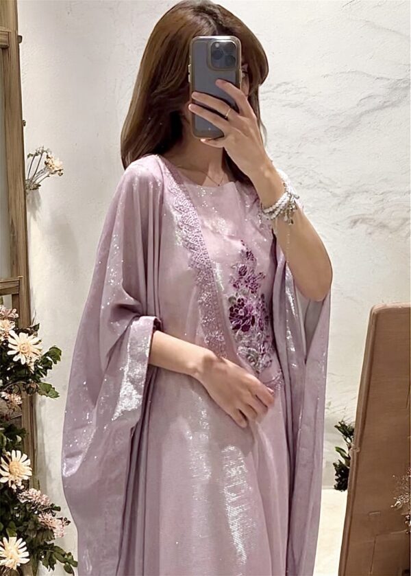 Antique Rose Glitter Kaftan - Image 2